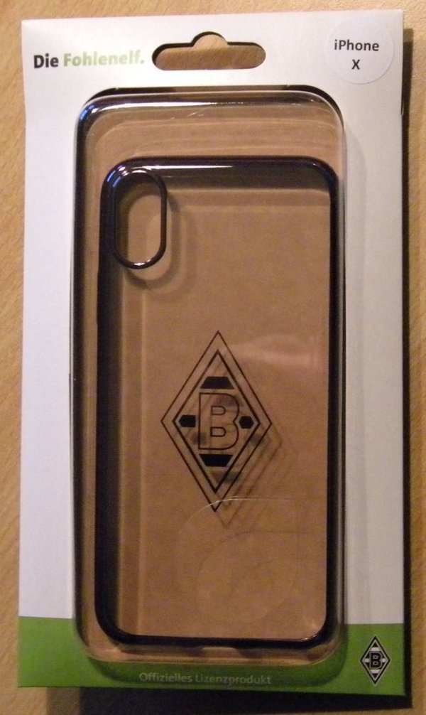 Borussia Mönchengladbach Backcover Laser Case für Apple iPhone X silber transparent  UVP 19,95