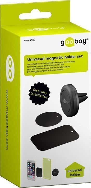 Magnethalterungsset Universal schwarz im hängbaren Karton