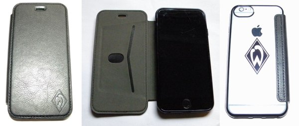 Werder Bremen Buchtasche für Apple iPhone X 10 XS 10s 5,8" schwarz