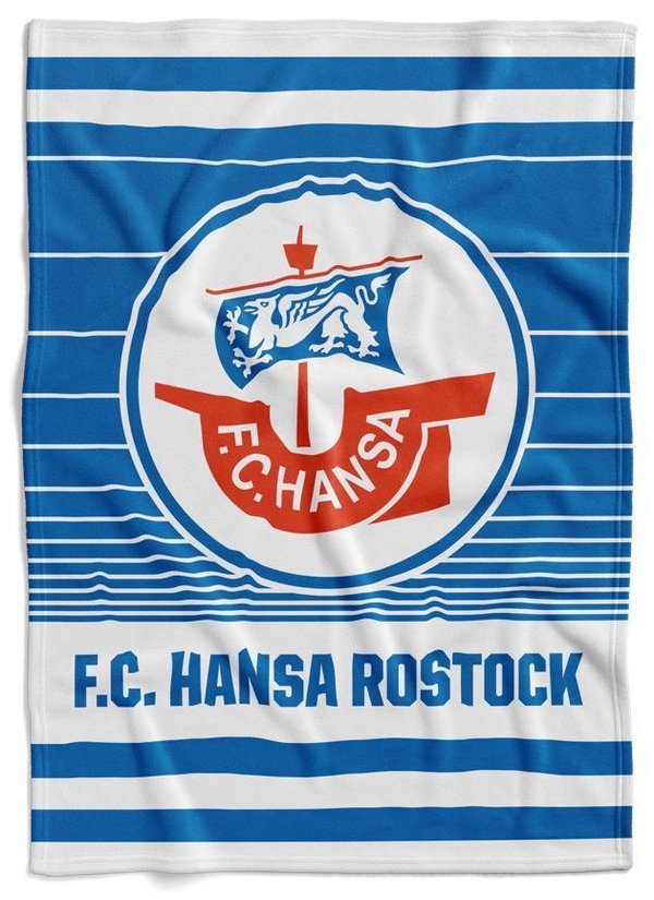 Hansa Rostock Veloursdecke 150x200cm LOGO