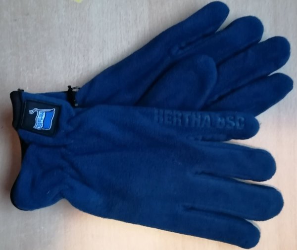Hertha BSC Berlin Fleece Handschuhe Gr. XL dklblau